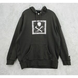 Jiberish Hoodie Mens Size XL‎ Black Skull Crossbones Heavy Pullover Streetwear